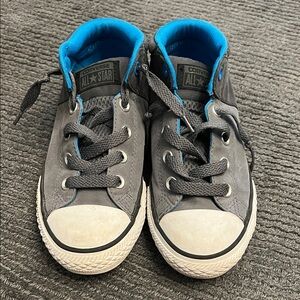Converse Kids Sneakers in two tone Gray with Blue Highlights